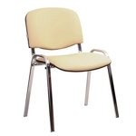 Кресла (стулья) ИСО  хром для посетителей и дома. ISO CH в искусственной коже V - фото