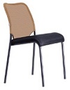 Кресла АМИГО блек для посетителей и дома, кресла AMIGO Black ткань сетка / кож.зам V - фото