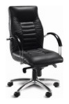 Кожаное кресло АСТРО -ОЛИМПУС для дома и офиса, ASTRO -OLIMPUS Chrome в коже SP - фото