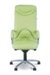Кресла (стул) Эльф-Спарта хром для кабинета и дома  Elf  Steel Chrome в черной коже split - фото
