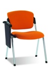 Кресла Эра хром с пюпитером  для коференц -залов,  Era  Chrome T в ткани ZESTA. - фото