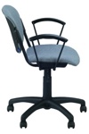 Кресла на металлическом каркасе Эра GTP Black для комфортной работы персонала. ERA GTP Black в искусственной коже V - фото