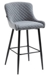 Барный стул НИКО ХОКЕР для кухни, кафе, дома и ресторанов, NICO hoker Chrome в ткани - фото