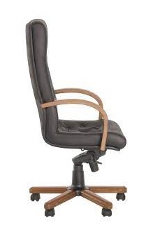 Кожаное кресло руководителя ФИДЕЛЬ экстра для дома и офиса, стул FIDREL Extra кожа люкс  - фото