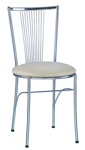 Кухонный стул ФОСКА хром для баров, кафе, ресторанов. FOSCA Chrome в искусственной коже V-18  - фото