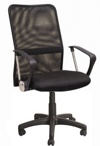 Кресла ВО 195 PL для работы персонала и дома , BETA ВО 195 PL ткань сетка черная. оранжевая - фото