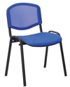 Стулья (кресла) ИЗО Net блек для посетителей. ISO NET  black в ткани CAGLIARI + ткань сетка OH. - фото