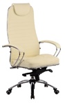 Инновационные кресла SAMURAI KL-1 на мультиблоке кожа бежевая - фото