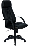 Кресла METTA BP- 1 пластик для менеджера и персонала, METTA ВР-1 PL ECO кожа черная  - фото