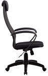 Кресла METTA S BK- 10 пластик для менеджера и персонала, S BK-10 PL ткань сетка черная, серая. - фото