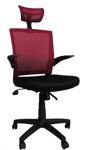 Кресла EP- 777 PL для работы персонала и дома , стулья EP777 PL (ткань сетка бордо) - фото