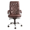 Кожаные кресла ПРЕМЬЕР хром для работы директора и дома,  PREMIER Steel Chrome в коже LUX - фото