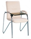 Конференц кресла САМБА S с откидным пластиковым пюпитером для занятий , SAMBA S T Plast в кож/заме V - фото