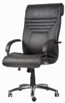 Кресла ВИП хром для комфортной работы в кабинете и дома,  (VIP CH) в коже ECO - фото