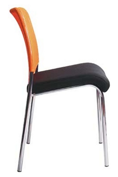 Стул АМИГО блек для посетителей,офиса и дома, кресло AMIGO Black ткань сетка / кож.зам V