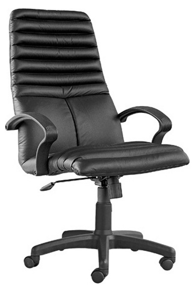 Офисное кожаное кресло ГАЛАКСИ PL для руководителя,офиса и дома, стул GALAXY пластик