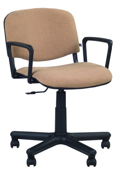 Стул (кресло) ИСО GTP блек для работы персонала в офисе и дома.  ISO GTP black в ткани и кож\заме.