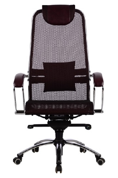 Офисное кресло METTA хром синхро для директора,компьютер и дома, МЕТТА Chrome сетка черная