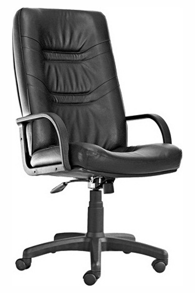 Кресло руководителя МИНИСТР пластик для кабинета директора,дома и офиса. Minister PL в коже