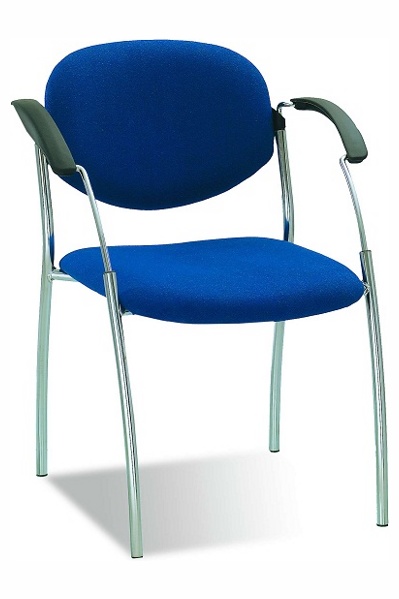 Офисное кресло (стул) СПЛИТ хром с подлокотниками для посетителей и дома. SPLIT Chrome