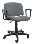 Кресла ИСО GTP на крестовине для персонала и дома. ISO GTP black в ткани С - фото