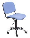 Кресла ИСО GTP на хромированной крестовине для персонала и дома. ISO GTp black в ткани . - фото