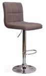Высокий барный стул ЛОГОС хром,  LOGOS Chrome в искусственной коже ECO - фото