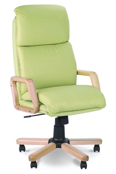 Кожаное кресло НАДИР Extra для работы за компьютером в офисе и дома,  стулья NADIR дерево натуральная кожа