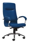 Директорские кресла НОВА хром для дома и менеджера, Nova Steel Chrome в коже ECO - фото
