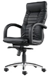 Кресло АСТРО -ОЛИМПУС для руководителя, дома и офиса,  ASTRO -OLIMPUS Chrome в коже ECO - фото