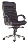 Кожаные кресла ОРИОН хром для менеджера, дома и персонала. Orion Steel Chrome в кожа SP-А - фото
