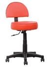 Поворотный стул СОЛО со спинкой для комфортной работы дома, кресла SOLO high PL в искуственной коже V - фото