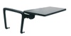 Столик (пюпитер) пластиковый с подлокотником для стульев ИСО  под трубу 18 мм, комплектующие для конференц - стульев   - фото