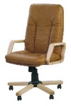 Директорские кресла ТАНГО дерево для работы менеджера и дома,  TANGO Extra в коже ECO - фото