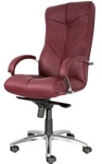 Кожаные кресла ТОРУС хром для менеджера и дома. TORUS Steel Chrome в коже ECO PU - фото