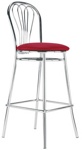 Высокий стул ВЕНУС хокер  для дома, баров, кафе и ресторанов,  VENUS hoker Chrome в кож/заме EV- - фото