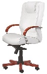 Кресла ВЕРОНА дерево для кбинета менеджера и дома, VERONA Extra в коже сплит SP - фото