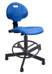 Кресла ВИТО GTS с кольцом для ног , стул специальный лабораторный VITO GTS  полиреуретан черный, красный, синий - фото